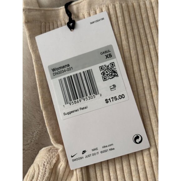 Jacquemus x Nike Beige Ribbed Knit Romper With Sheer Wrap Skirt Womens XS - Picture 7 of 10